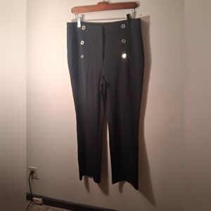 Nine West Black Trousers with Gold Buttons